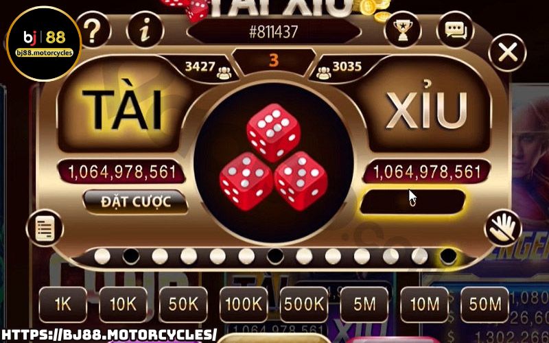 Khám phá Tài Xỉu BJ88 – tựa game hot nhất 2025 với tỷ lệ thắng cao, luật chơi đơn giản, cực hấp dẫn